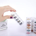 Hipiwe 8 Sets 5 Layers Clear Plastic Round Storage Jars Jewelry Bead Storage Containers Small Travel Sample Jar Pots for Sewing Pills Nail Art Craft Accessories - size: 8Packs 1.2"D x 3.1"H
