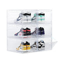 US 15 XXL 6 Pack Shoe Storage Box, Shoe Boxes Clear Plastic Stackable, Shoe Container for Organizing Sneaker and Basketball Shoes (XL CLEAR 6 PACK) - color: XL 6 PACK CLEAR