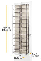 Whitmor Over the Door Shoe Shelves - size: 26 Pocket Transparent & Beige