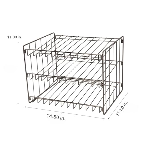 Kitchen Details 3 Tier Can Organizer | Canned Food Storage Rack | Kitchen Cabinet and Pantry Organization | Holds 36 Cans | Space Saving | Onyx - color: Onyx, size: 14.5 x 11.5 x 11 inches