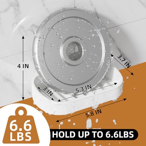 LEVERLOC Soap Dish Holder for Shower Suction Cup Wall Mounted Self Draining NO-Drilling Removable Bar Soap Sponge Holder for Bathroom Bathtub Kitchen Sink Waterproof Strong Vacuum Suction Adhesion - style: 1 tier