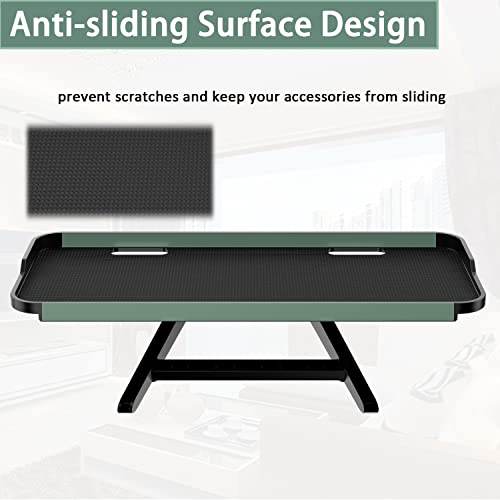 TETVIK TV Screen Top Shelf Monitor Shelf Adjustable Computer Screen for Office Desk, Cellphone Stand, Media Box, Game Console, Router 11.8 x4.7 inch TV Tray Stand Mount Storage Organizer Bracket