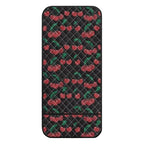 Red Cherry Print Couch Arm Covers with 2 Organizer Pockets Soft Couch Protector Anti-Slip Slipcovers for Pet Armchair, Loveseat, Recliner - color: Red Cherry