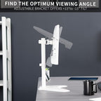 VIVO Single Monitor Desk Stand, Holds Screens up to 32 inch Regular and 38 inch Ultrawide, Freestanding VESA Steel Mount Base, Adjustable Height, Tilt, Swivel, Rotation, White, STAND-V001HW - color: White, size: 18" Tall