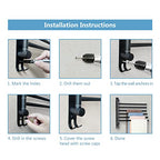 Space Saving Towel Rack JSVER Black Space Saving Towel Holder, Towel Rack Wall Mounted, Swivel Hand Towel Holder, 6-Arms Towel Bar, Towel Racks for Bathroom - color: Black 6 Arms