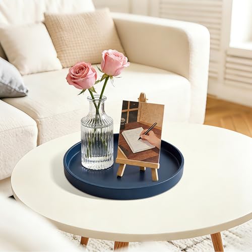 2 Pack 9" Bathroom and Vanity Tray, ABS Bathroom Counter Organizer, Coffee Table Decor for Perfume, Candles, Keys &More. Kitchen Countertop Organizer, Decorative Tray Soap Holder, Blue - color: Blue, size: 9" - 2Pcs