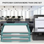 Acrimet Stackable Letter Tray Single Side Load, Plastic, Desktop File Organizer (Solid Green Color) (1 Unit)