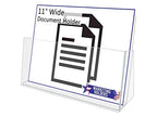 Brochure Holder 11" Wide Catalog or Magazine Bin Clear Acrylic for Counters Space Saving Caddy for Welcome Centers and Schools by Marketing Holders