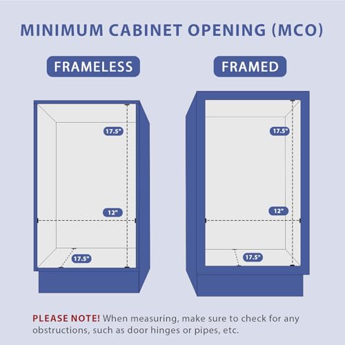 Pull Out Trash Can Under Cabinet: 7–11 Gallons Under Sink Trash Can for Kitchen Requires Min. Cabinet Opening 12"W X 17.5"D X 17.5"H - Cabinet Trash Can Pull Out Kit (Trash Can Not Included)