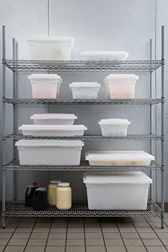 Rubbermaid Commercial Products Food Tote/Box 5-Gallon White Freezer/Dishwasher Safe Food Storage/Organization for Fruits/Vegetables/Grains in Bar/Restaurant/Hotel/Home - color: White, size: 5 Gal, style: Container