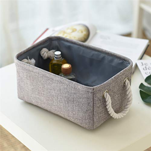 TheWarmHome Storage Bins Basket - Storage Baskets for Organizing Shelves,Home Closet Organizer for Book Shelf Organization,Fabric Storage Cubes,Medium Decorative Grey Basket Gift - color: Grey, size: Medium -13.8Lx9.8Wx6.7H