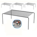 Large(15.7 x 9.4 inch)Black Cabinet Storage Shelf Rack Set of 4, Rustproof Metal Wire Kitchen Counter Organizers and Storage, Spice Organization for Cabinet, Plate, Dish, Pantry, Bathroom, Fridge - size: 4Pack-Black-15.7 x 9.4 inch