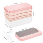 PHINOX Ice Cube Tray with Lid and Bin, 3 Pack Plastic Ice Cube Tray Molds, 84 pcs Ice Trays for freezer, Chilling Drinks, Whiskey & Cocktails, with Ice Container and Ice Scoop, BPA-Free - color: Pink, size: 0.8"-3tier