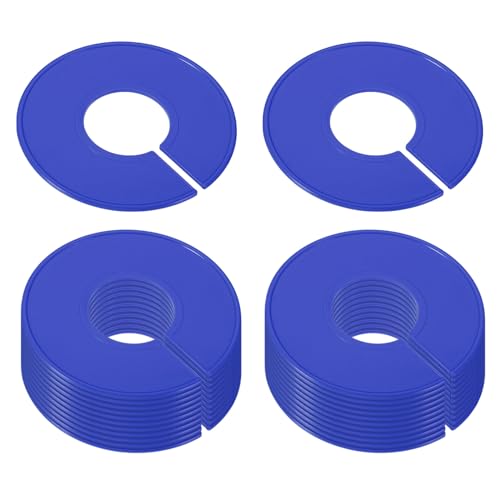 PATIKIL Clothes Dividers, 24 Pack Clothing Rack Size Dividers Blank Labels Sorting Round Separator for Closet, Dark Blue - color: Dark Blue