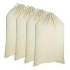 COTTON CRAFT Extra Large Laundry Bags -4 Pack Heavy Duty Durable Cotton Canvas Drawstring Closure Washable Laundry Bag - Back to School Travel College Dorm Basket Liner Clothes Organizer - XL 28 x 36 - size: Laundry Bag / 4 Pack