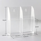 APSOONSELL Remote Control Holder Organizer Wall Mount Acrylic Tidy for Air Conditioner, TV box, Stereo, 2 Slots - style: 2 Compartments