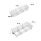Chris.W Desk Drawer Organizer Tray with Adjustable Dividers, Multi-Drawers for Makeups, Utensil, Pens, Flatware and Junks - Set of 4 (2 Large + 2 Small) 10.24 Inch Length - size: Small(2L + 2S)