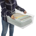 Plastic 5 Drawer Wide Tower, Black - color: Black and Clear TWO
