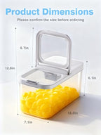 LivLab Mker Laundry Detergent Dispenser with One-Press Lid,Clear PET Powder container with Measuring spoon, Pods container 6L/13Lbs/200oz(290 Pods) - color: 2.2l-g