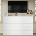 Furniouse Modern 5 Large Storage Drawers Dresser for Clothes Organizer, White Modern Chest of Drawers for Closet, 27.6" Long Drawer Organizer Cabinet for Bedroom, Living Room, Entryway, Hallway - size: 15"D x 27.6"W x 41.4"H (5 Drawers)