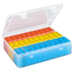 Mathtoxyz Bead Organizer Box(Red,Yellow,Blue), 93Pcs Small Bead Organizers and Storage Plastic Cases Mini Clear Containers Boxes with Hinged Lid and Rectangle for Bracelet Making DIY Jewelry Craft - size: BlueRedYellow - 3P