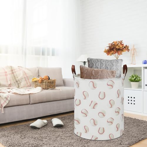 CLOCOR Kids Laundry Basket,Waterproof Baby Boys Nursery Hamper,Collapsible Fabric Storage Container,Toys Bin,Room Decor,Gift Basket（Baseball - color: Baseball