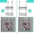 HapiRm Hanging Shower Caddy Organizer - No Drilling Shower Organizer with Inclined Shelf, Rustproof & Waterproof 304 Stainless Steel Bathroom Caddy - Black - color: Black-Inclined Shelf