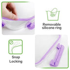 HOMBERKING 24pc Glass Food Storage Containers with Lids, Glass Meal Prep Containers, Airtight Bento Boxes, BPA Free & Leak Proof, Pantry Kitchen Storage(12 lids & 12 Containers) - Purple - color: Purple