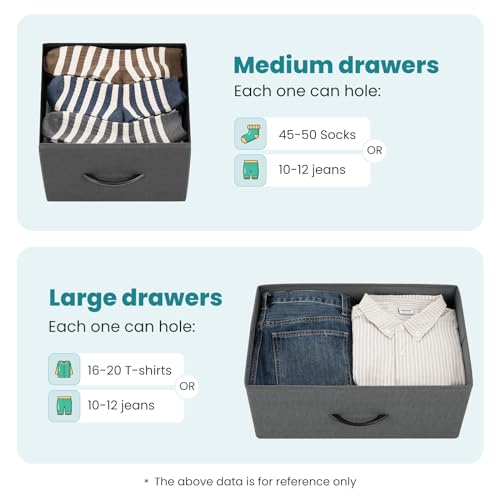 OLIXIS 7 Drawers Dresser for Bedroom, Fabric Storage Tower for Living Room, Entryway - Sturdy Steel Frame, Wooden Top & Easy Pull Fabric Bins, Closet Chests Organizer for Clothes, Classic Grey - color: Grey, size: 11.8"D x 39.4"W x 30"H (7 Drawers)