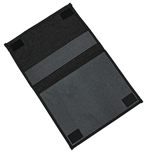 Zafit Linen 4 Pockets Bedside Caddy, Bedside Storage Organizer with Water Bottle Holder for Magazine, Remotes, Phone (Black) - color: Black, size: 4 Pockets