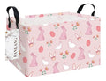 FANKANG Storage Bins,Nursery Hamper Canvas Laundry Basket Foldable with Waterproof PE Coating Storage Baskets for Boys and Girls, Office, Bedroom, Clothes,Toys(Rec-Rabbit ） - color: Rec-Rabbit