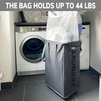 Goodpick 75L Laundry Basket with Wheels & Removable Wash Bag, Large Rolling Laundry Hamper for Clothes, Dorm Room Essentials, Grey - color: Grey 1-Pack