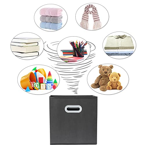 Fabric Cloth Storage Bins,Fabric Cube Organizer with Dual Handles Foldable Cube Storage Baskets for Home Bedroom Storage,Set of 3, Gray - color: Gray, size: 3 Pack