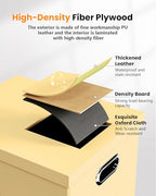 Oterri Storage File Box(New) (Cream-yellow(Leather), 1 pack), AM03118 - color: Cream-yellow(Leather), size: 1 pack