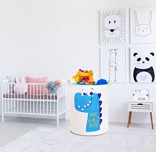 19.7" Dinosaur Laundry Basket,Kids Toys Storage Bin for Bedroom,Waterproof Baby Clothes Hamper with Handles,Collapsible Nursery Hamper,Gift Baskets(Dinosaur) - color: Dinosaur