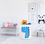 19.7" Dinosaur Laundry Basket,Kids Toys Storage Bin for Bedroom,Waterproof Baby Clothes Hamper with Handles,Collapsible Nursery Hamper,Gift Baskets(Dinosaur) - color: Dinosaur