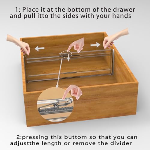 8 Pack Adjustable Drawer Dividers for Clothes,6" High Expandable From 12-20" Clear Drawer Organizers, PC Plastic Separators for Dresser/Bedroom/Bathroom/Kitchen/Office Storage - size: 8 PCS-6IN-T1-Clear