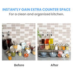 Tomorotec Space-Saving Stainless Steel Storage Rack, 12.8-22.8 in, Silver, Easy to Install, Versatile Design - color: Silver-1Pcs