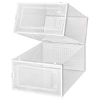 OnDisplay Clik Stackable Interlocking Shoe Box System (Standard Clear/White, Single Box) - color: Standard Clear/White, size: Single