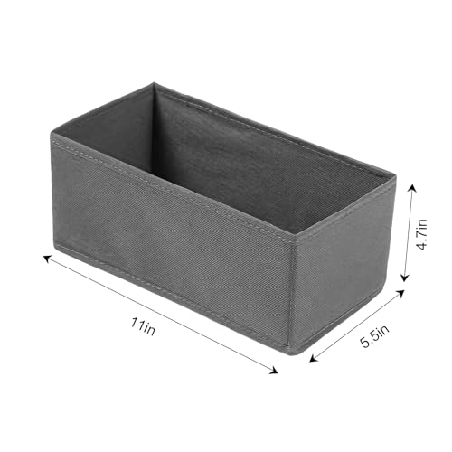 1 Pcs Drawer Organizer Storage Box for Underwear Socks Closet Divider for Wardrobe Dresser Vanity Space Saving Use(Grey) - color: Grey-1, size: Medium