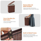 Bamboo Laundry Hamper Large 106L with Removable 4-Section Liner, Foldable Storage Basket with Lid and Handles for Bedroom, Laundry Room, Small Spaces – Brown- Rectangle - color: Brown - Rectangle