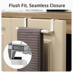 KES Over Cabinet Door Towel Bar Fit 1" Thick, Kitchen Towel Holder, Kitchen Towel Rack, Cabinet Towel Holder Scratchproof, White 2 Pack, KTH500S26-WH-P2 - color: White