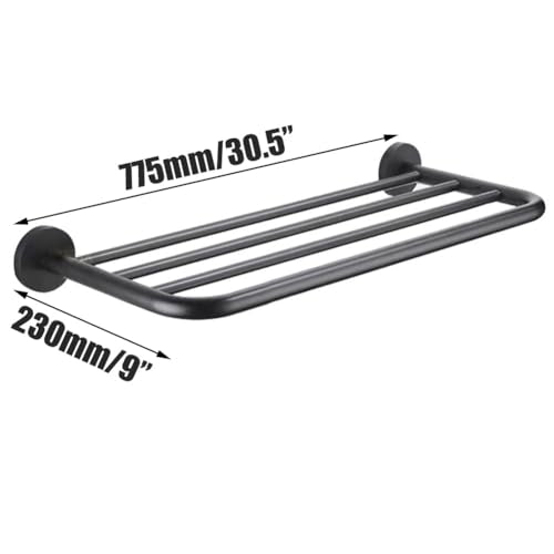 Hotel Towel Racks for Bathroom Wall Mounted, 30 Inch Towel Shelf for Bathroom, 2-Tier Bathroom Towel Rack, Gray - color: Gray, size: 30Inches 2PCS