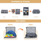 Surblue Hanging Travel Shelves Compression Packing Cube for Carry-on Luggage Suitcase Collapsible with Extension Layer Large Capacity, Grey, XXL - color: Grey, size: XXL 15.7*11.8*23.6in