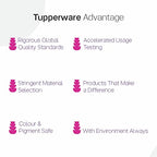 Tupperware Modular Mates Oval 2 Container Set, 1.1 Litres, 4-Pieces
