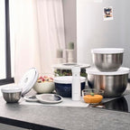 ZWILLING Fresh & Save BOWLS 9-pc Stainless Steel Vacuum Bowl Starter Set - size: 9-pc