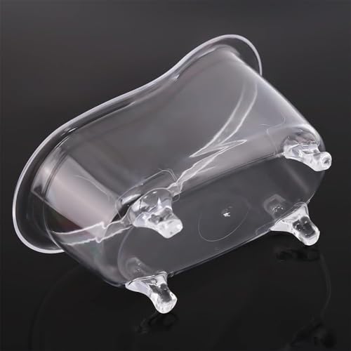 Transparent Color Mini Bathtub Sundries Storage Box Jewelry Storage Small Box Makeup Organizer Container Desktop Storage,Clothing and Closet Storage Storage and Organization Home and Kitchen
