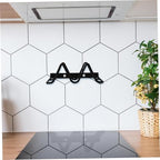 Rv Kitchen Organizer Pot Lid Rack with Cutting Board Holder - Wall Mounted 2-Tier Wire Storage Rack for Cabinet Doors Space Saving Pan Lid and Utensil Organizer