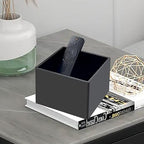 Remote Control Holder, TV Remote Organizer Caddy for Table, Acrylic Remote Storage Box, Black