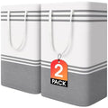 2 Pack Large Home Laundry Basket, Laundry Hamper, Freestanding Waterproof Dirty Clothes Bag, Tall Clothes Hamper - Extended & Reinforced Handles for College Dorm, Family (Light Grey/88L) - size: 2 x 88L